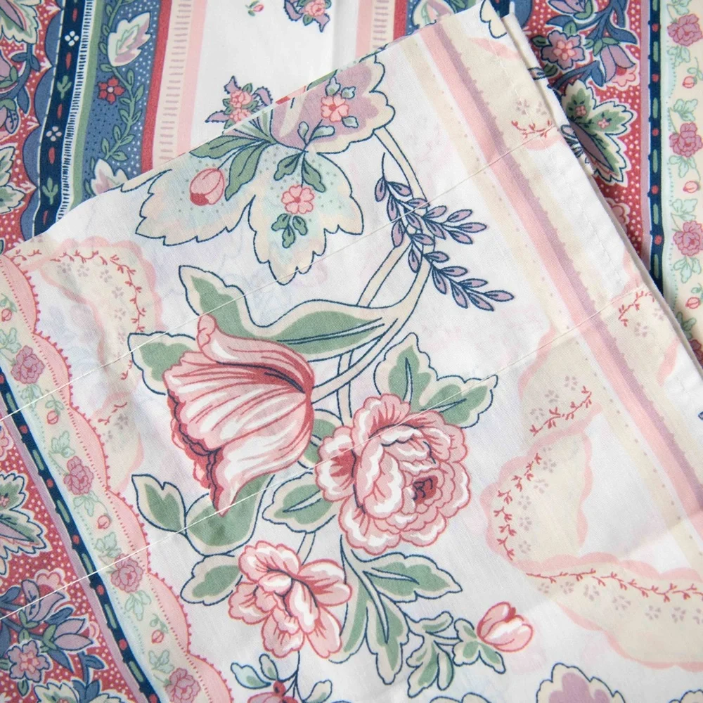 Set of 2 Vintage Floral Cottagecore Farmhouse Curtain Panels
